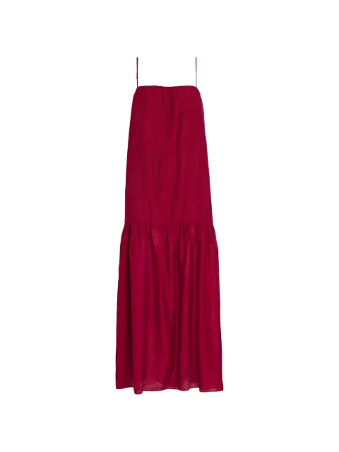 Triya Vestido longo Carol de jacquard paisley