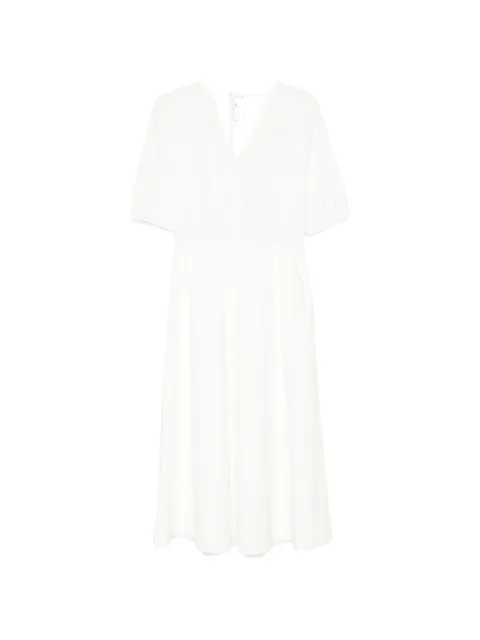 Closed elasticated-waist V-neck maxi dress