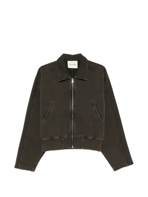 Closed zip-up collar jacket