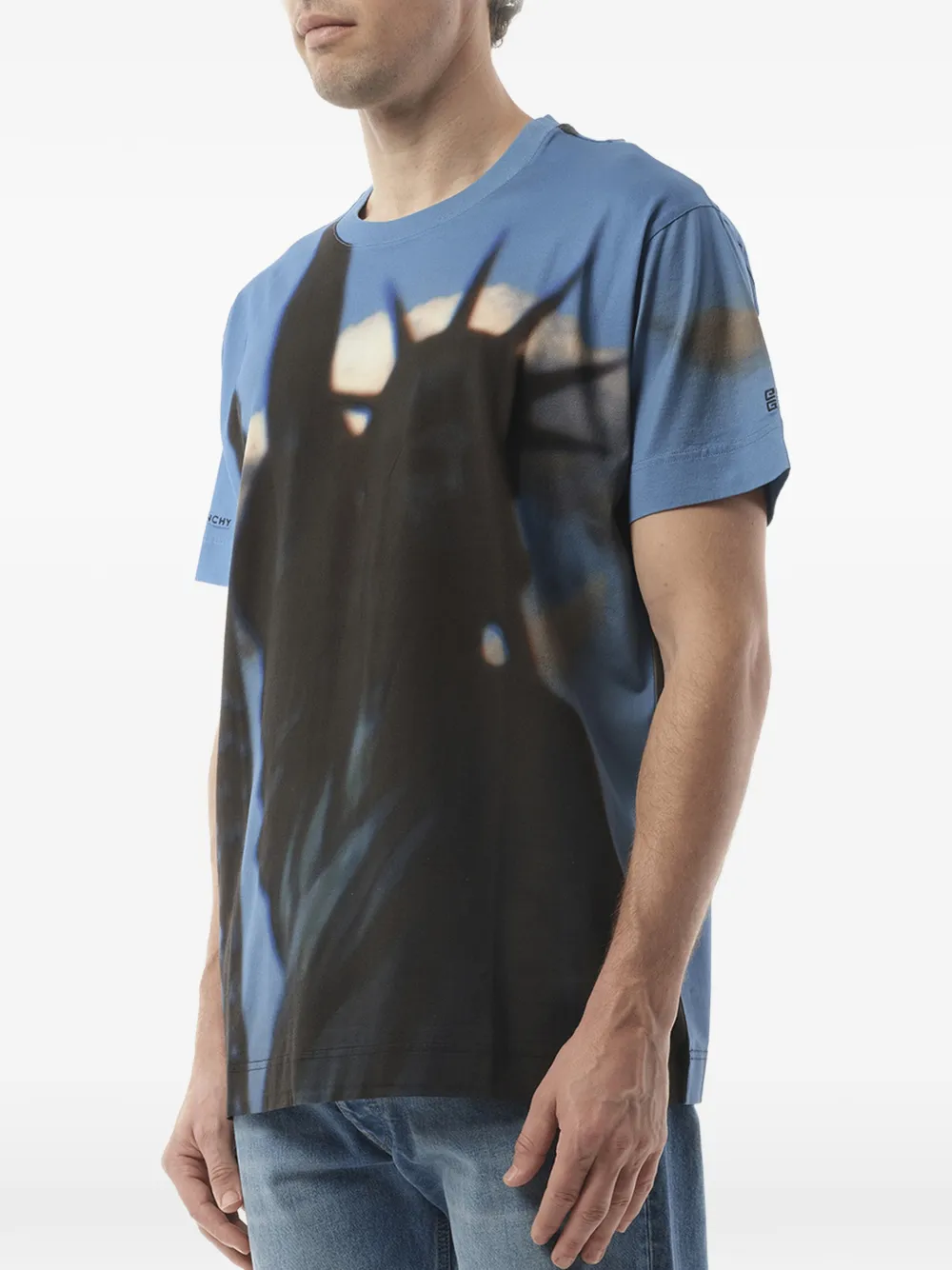 Givenchy Paris NY All Over oversized T-shirt met print Blauw