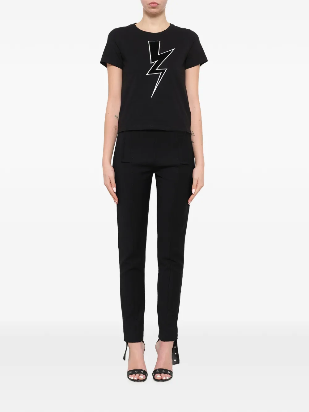 Neil Barrett T-shirt met grafische print Zwart