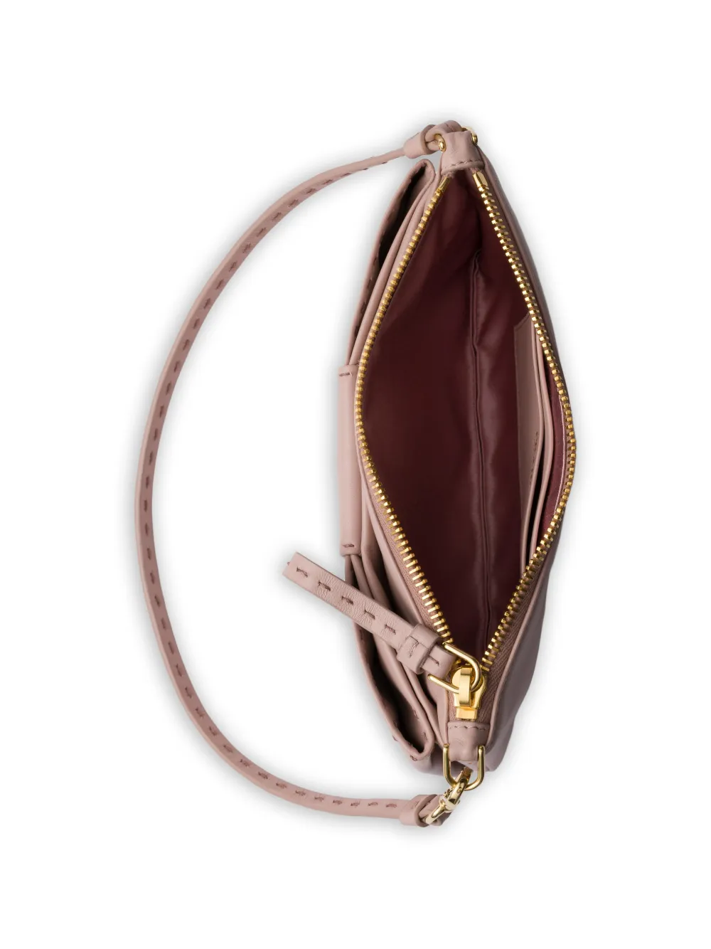 Prada Nappa leren buidel met rits Roze
