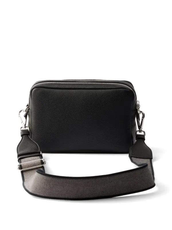 Prada Small Leather Shoulder Bag | Black | FARFETCH