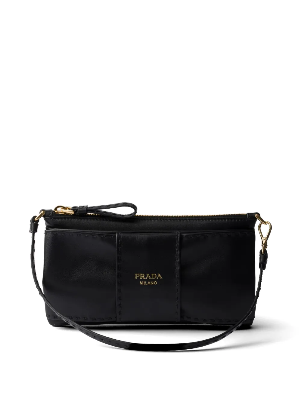 Prada nappa-leather zipper pouch - Nero
