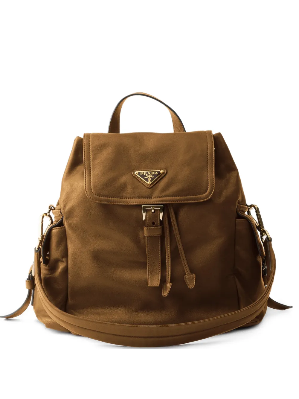 Prada Explore medium nappa leather backpack - Braun