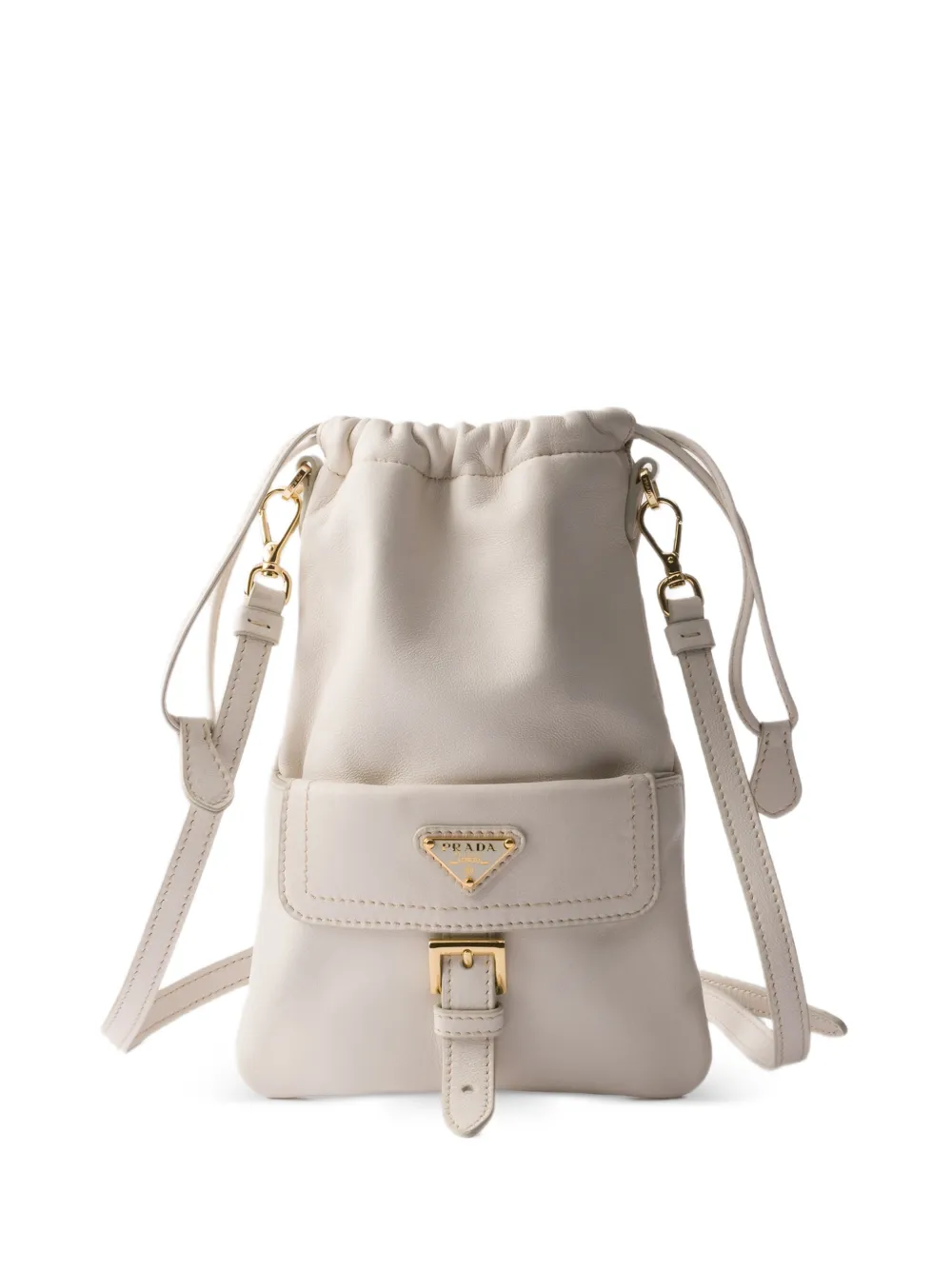 Prada nappa leather pouch - Nude