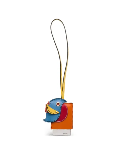 Prada leather mirror case pendant