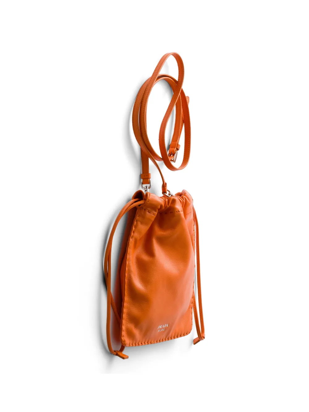 Prada Nappa leren smartphone hoesje Oranje