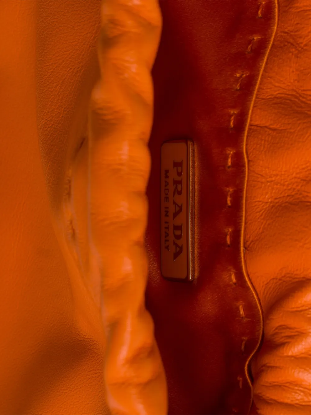 Prada Nappa leren smartphone hoesje Oranje