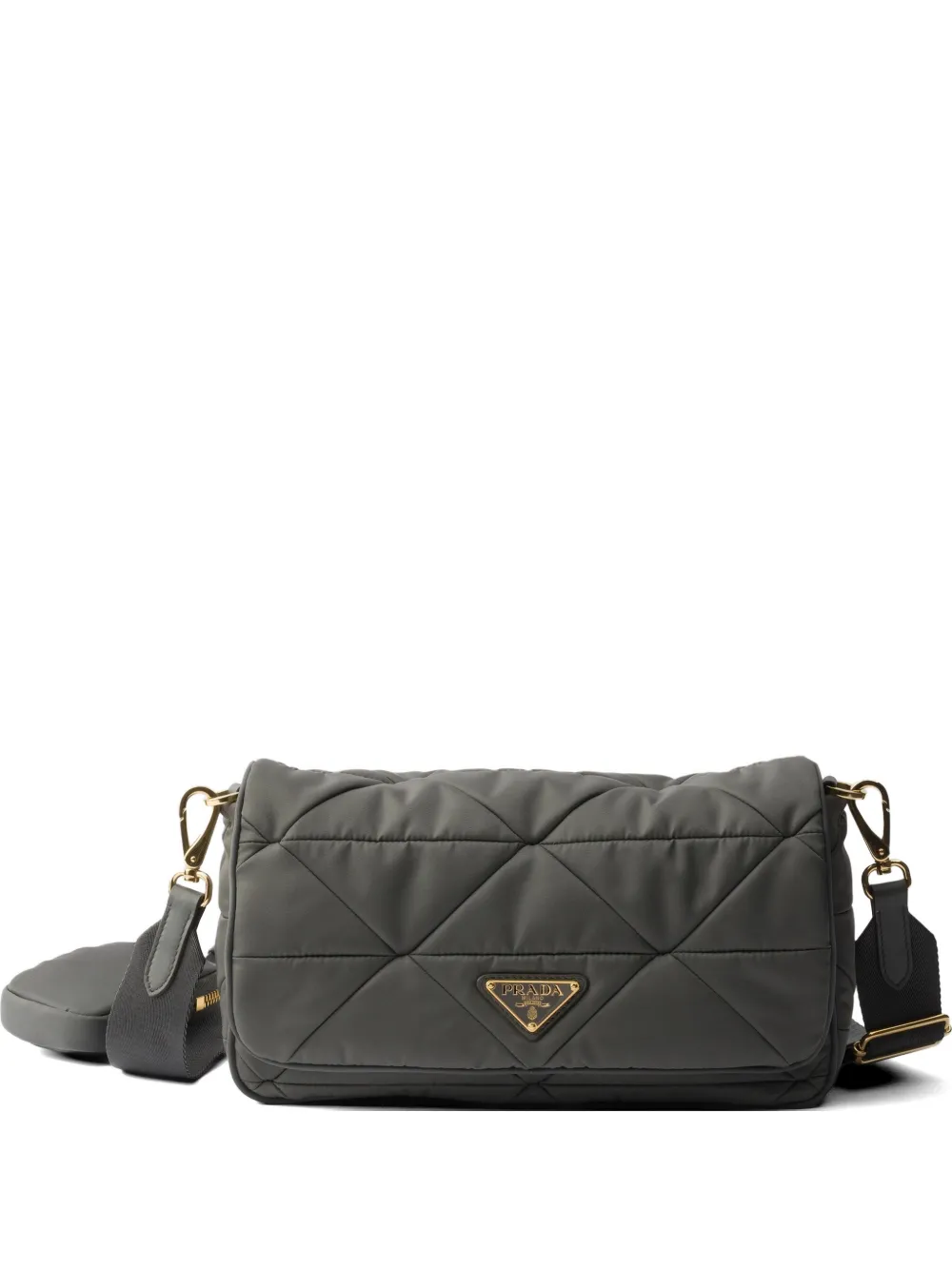 Prada padded re-nylon shoulder bag - Grigio