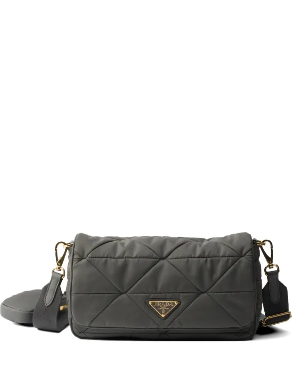Prada Re-Nylon パデッド ショルダーバッグ | グレー | FARFETCH JP