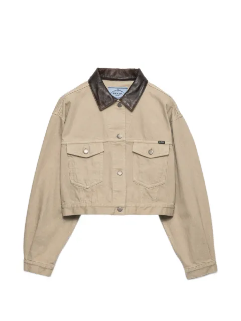 Prada cropped old denim jacket