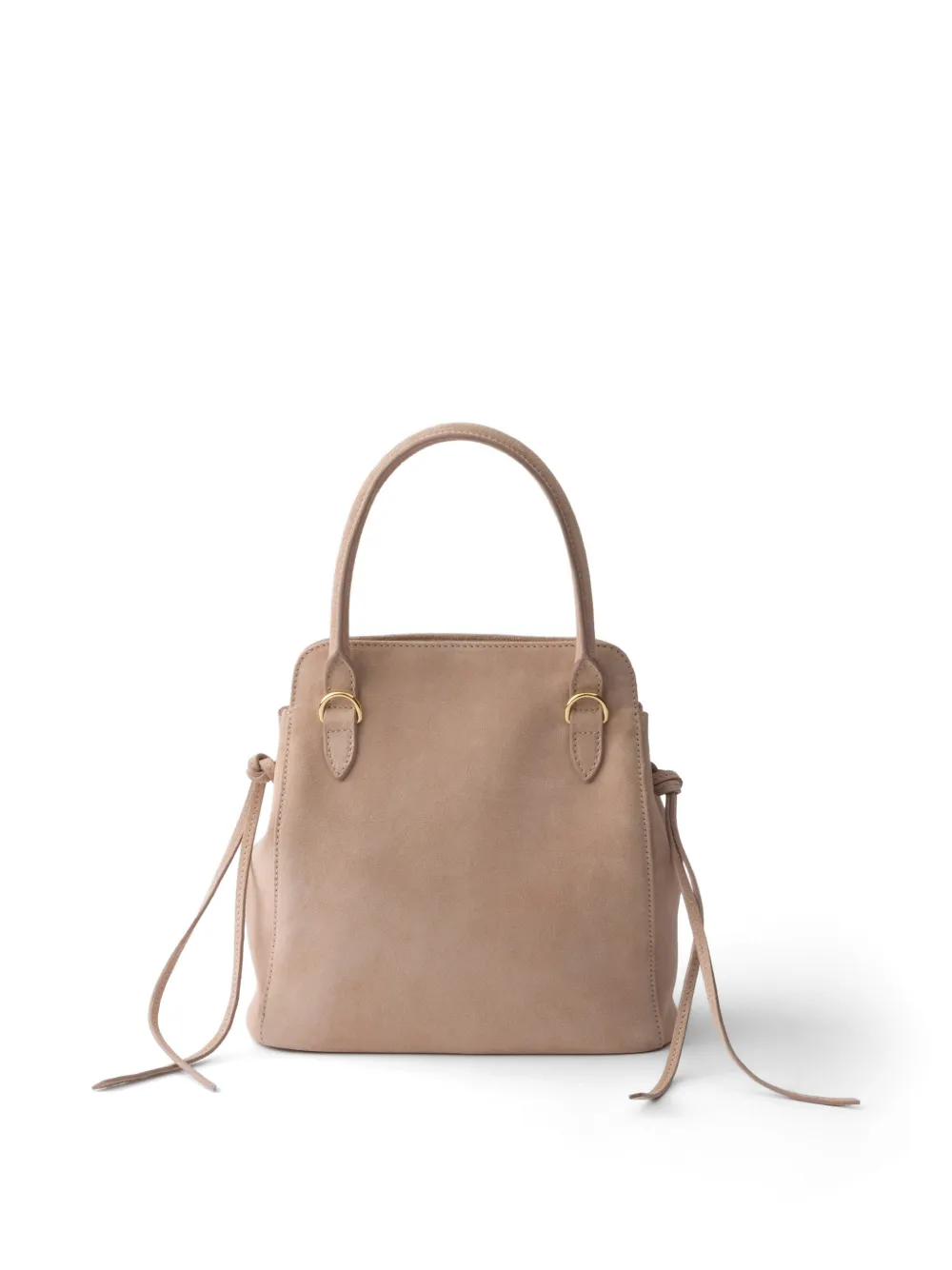 Prada Carry Mini Suede Handbag | Neutrals | FARFETCH