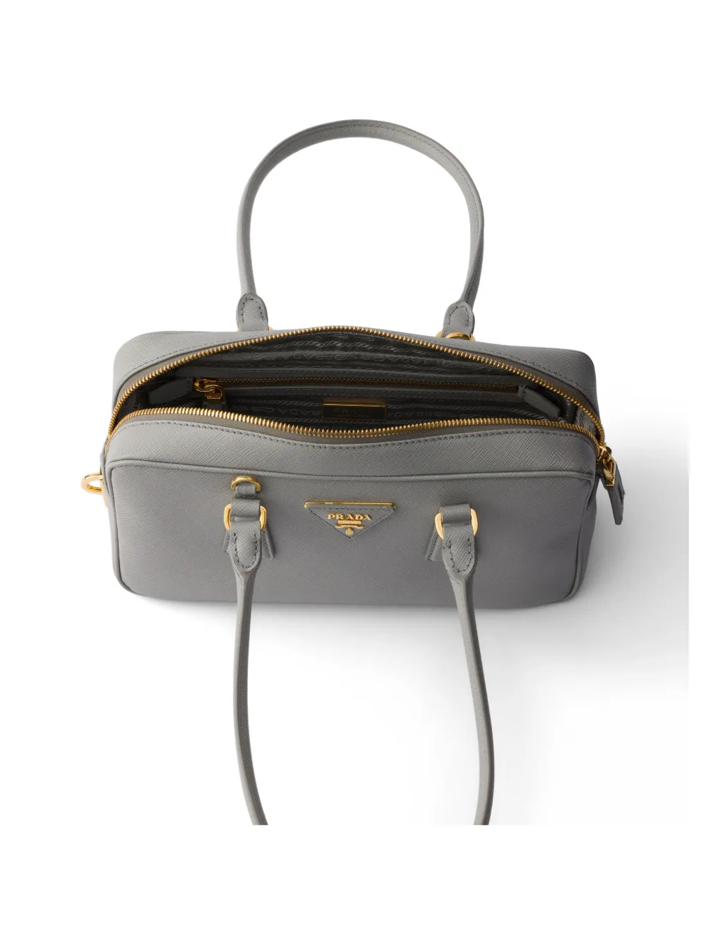 Prada Kleine Saffiano leren handtas Grijs