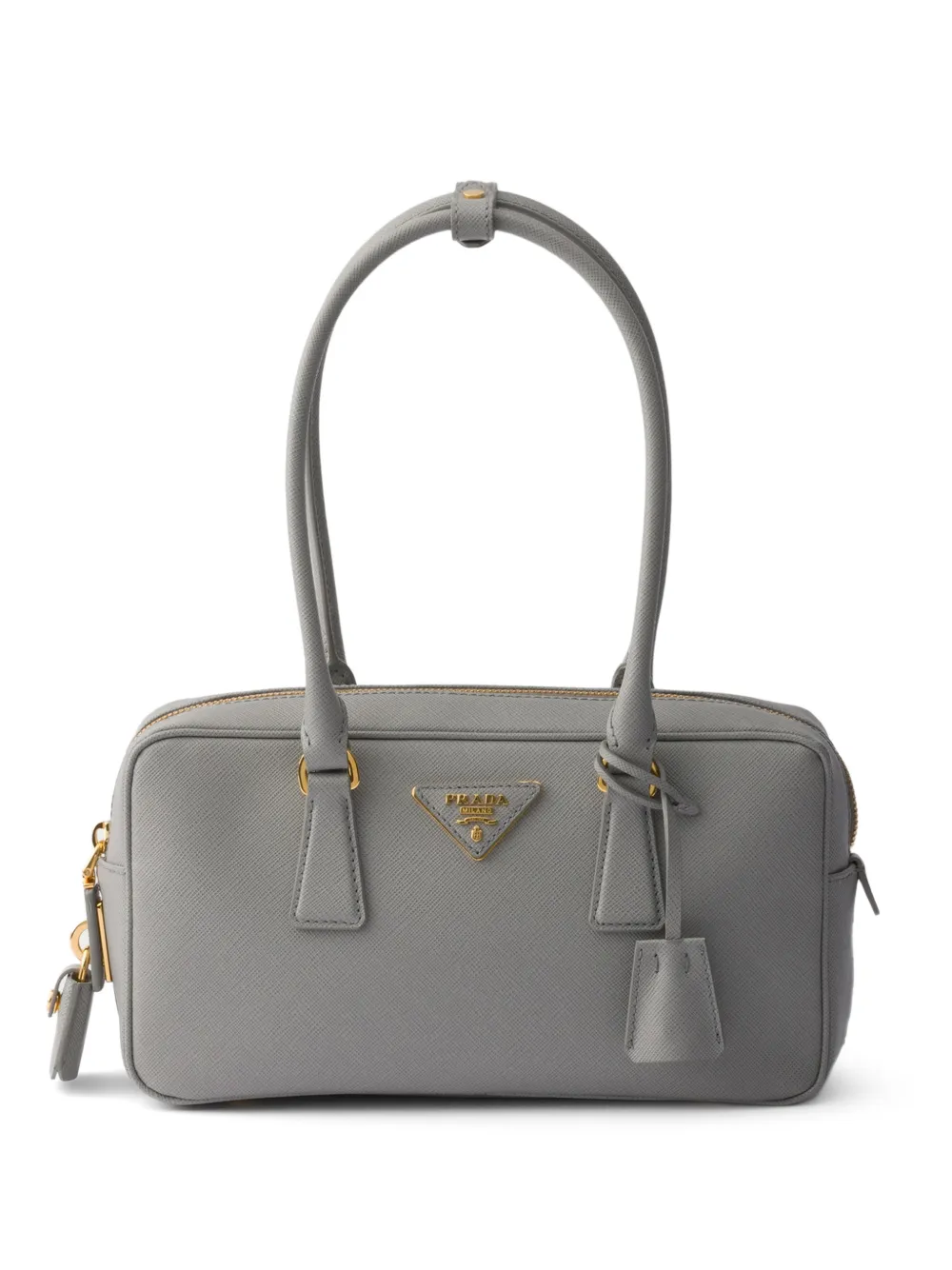 Prada small Saffiano-leather top-handle bag - Grigio