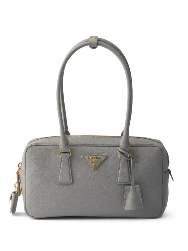Prada サフィアーノレザー バッグ S | グレー | FARFETCH JP