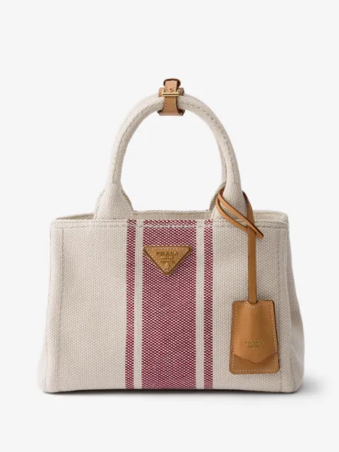Prada bolsa Jardinière pequeña de lona de algodón