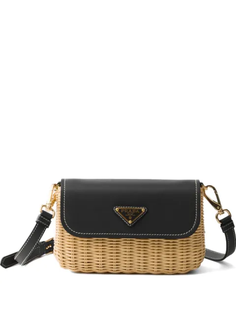 Prada bolsa de hombro pequeña de piel 