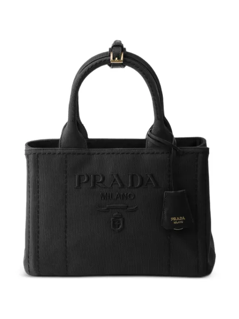 Prada bolsa de mano Prada Jardinière pequeña de lona de algodón