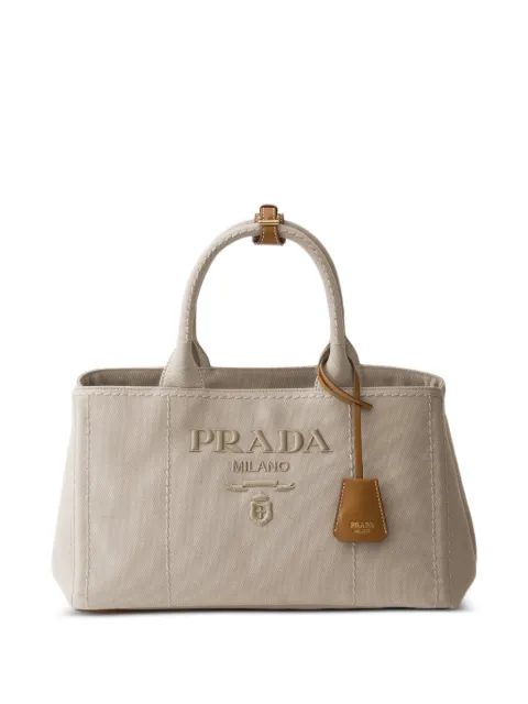 Prada Prada Jardinière grote katoenen canvas handtas