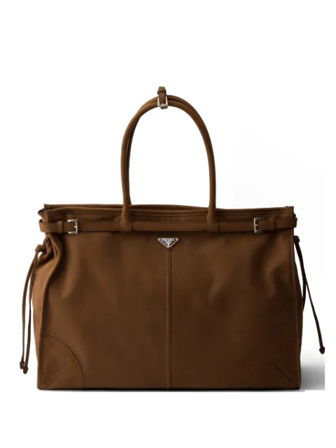 Prada Prada Bonnie nubuck-leather tote bag
