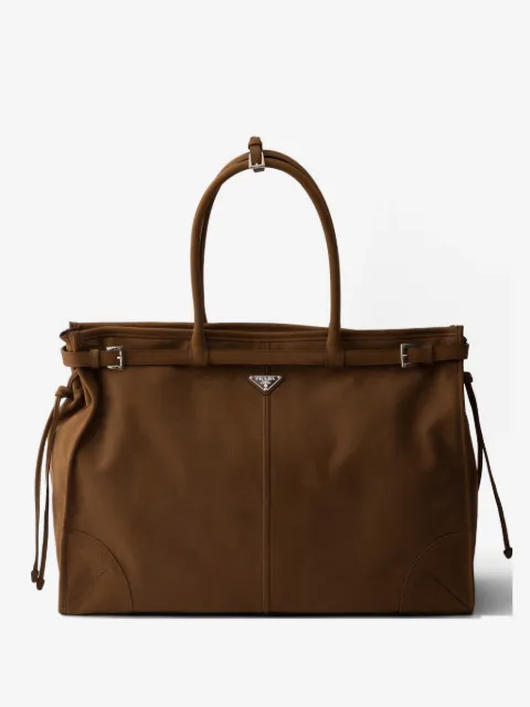 Prada Prada Bonnie nubuck-leather tote bag