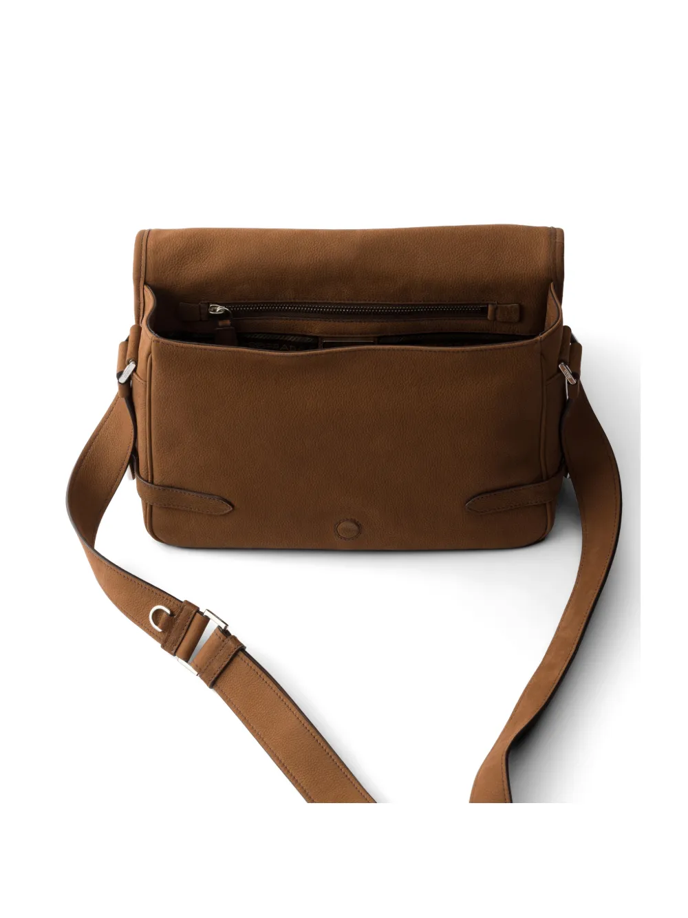 Prada Nubuck leren schoudertas Bruin