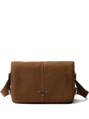 Prada スエード ショルダーバッグ | ブラウン | FARFETCH JP