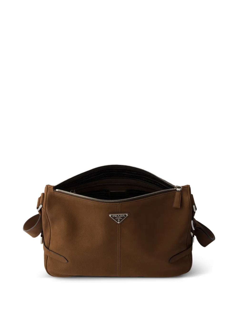 Prada Nubuck leren schoudertas Bruin