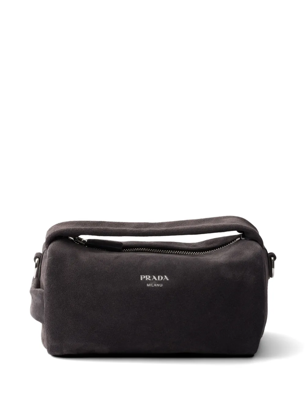  Prada Bolso De Hombro De Ante - Gris 