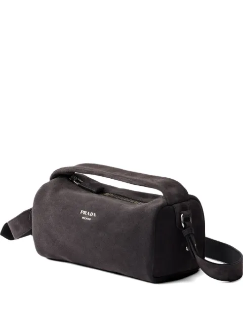 Prada suede leather shoulder bag