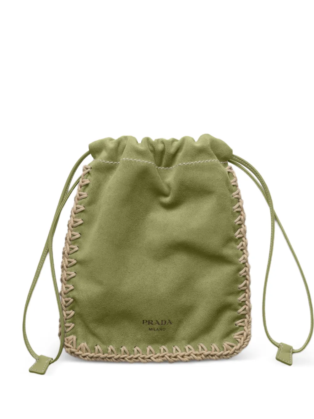 Prada Custodia per smartphone in pelle scamosciata - Verde