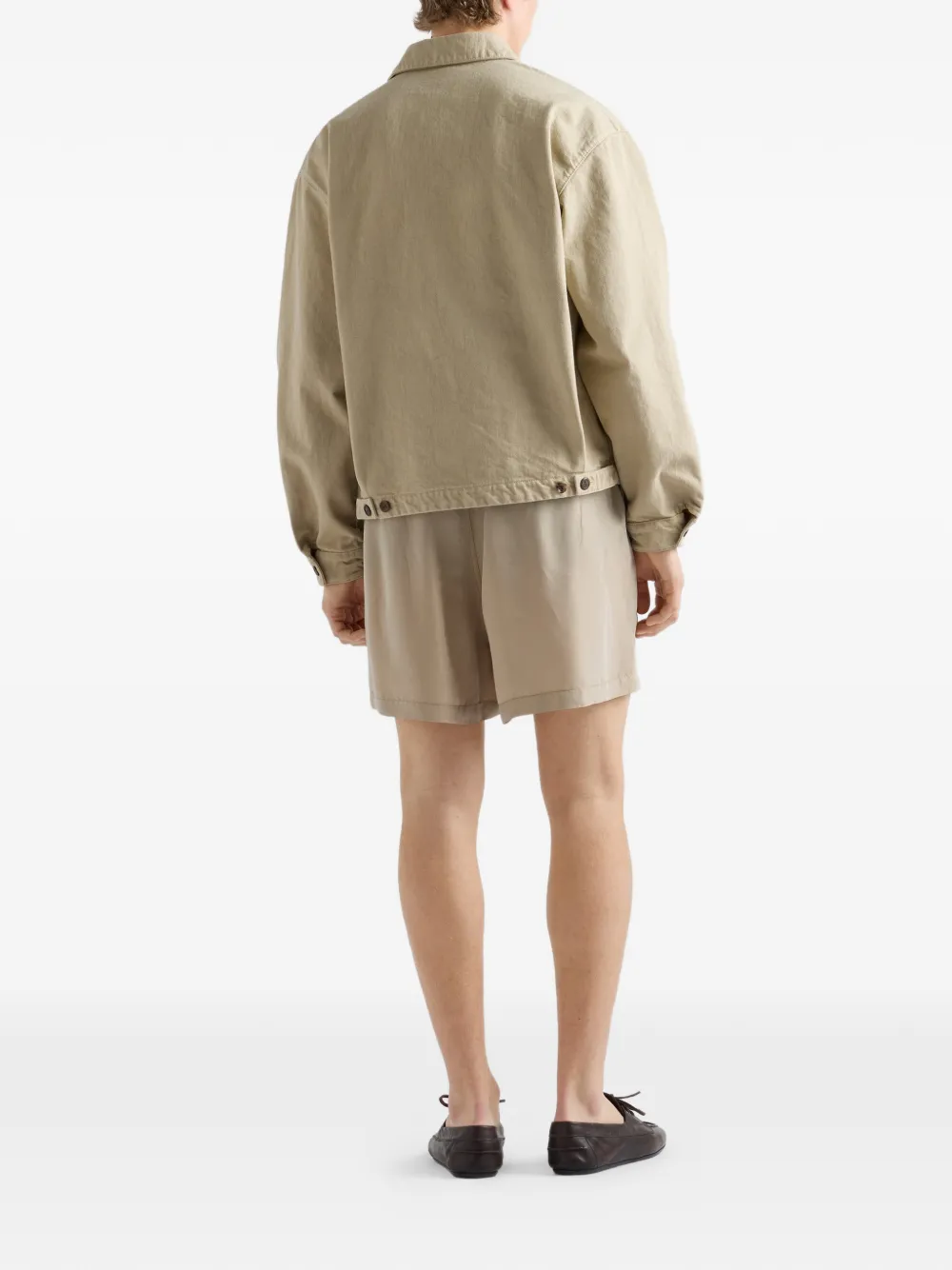 Prada Old denim bomberjack Beige