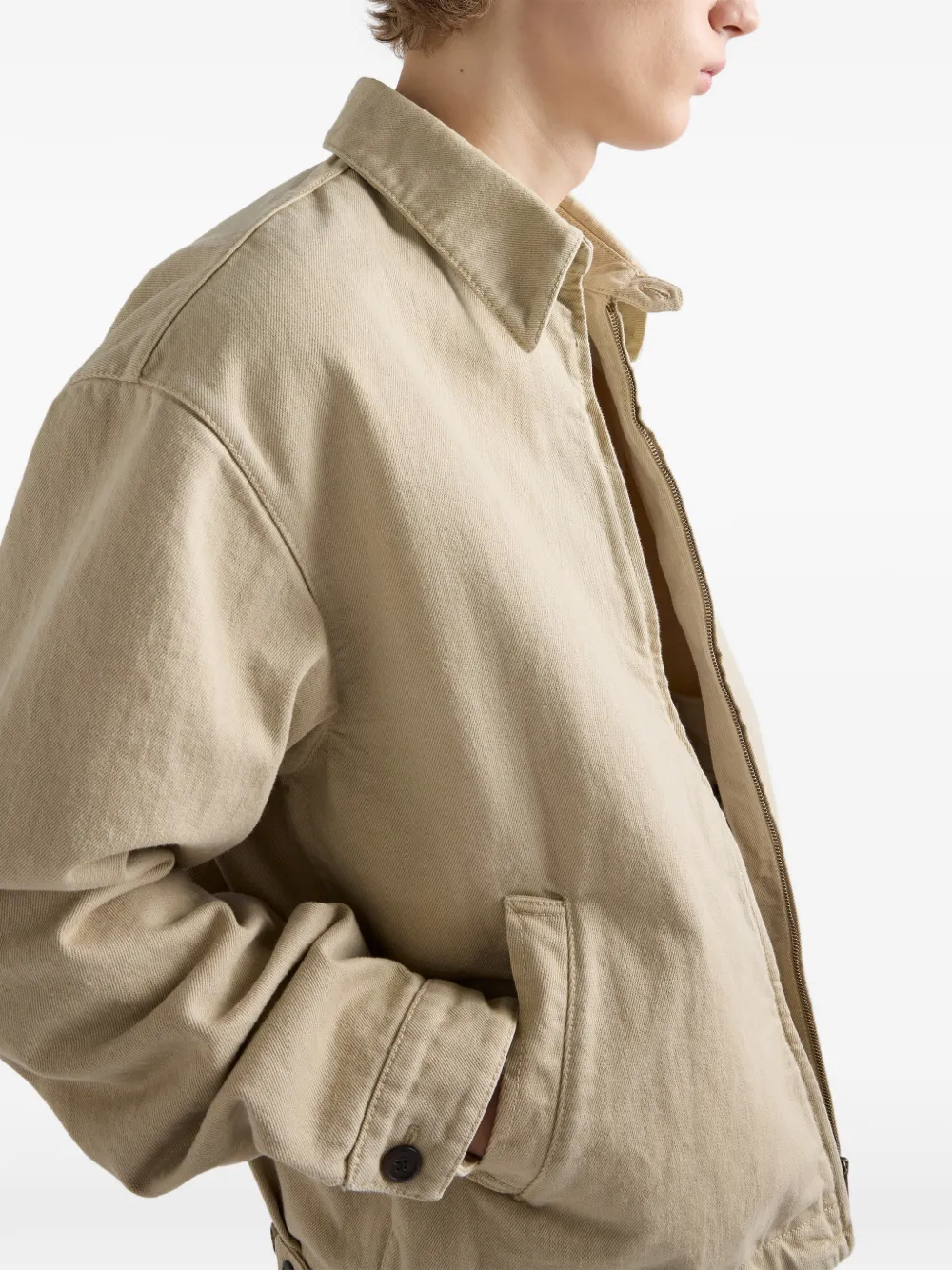Prada Old denim bomberjack Beige