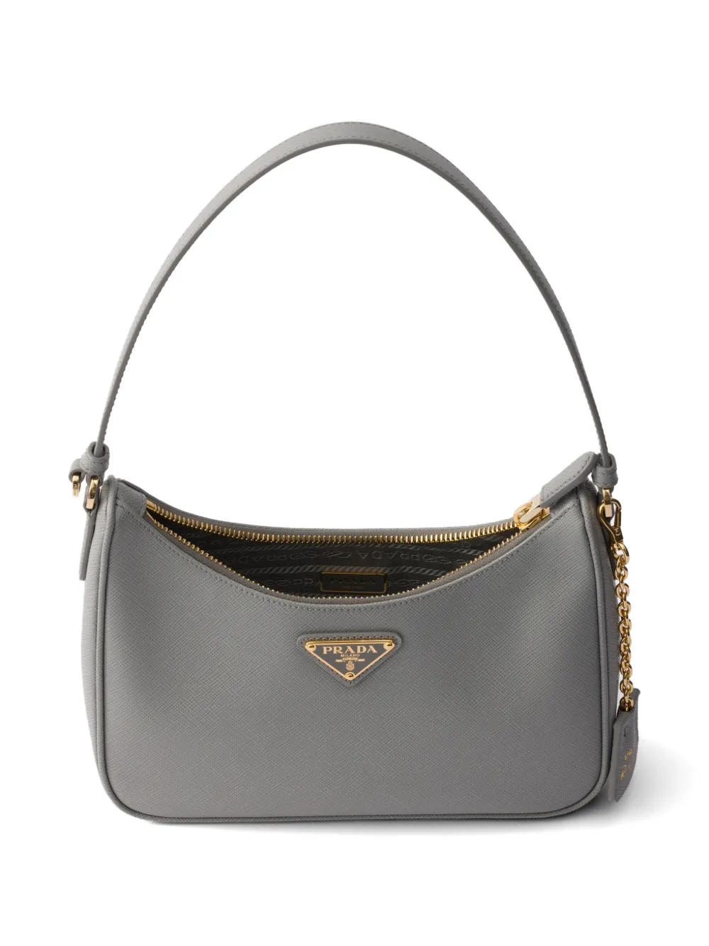 Prada Re-Edition 2005 schoudertas van saffiano leer Grijs
