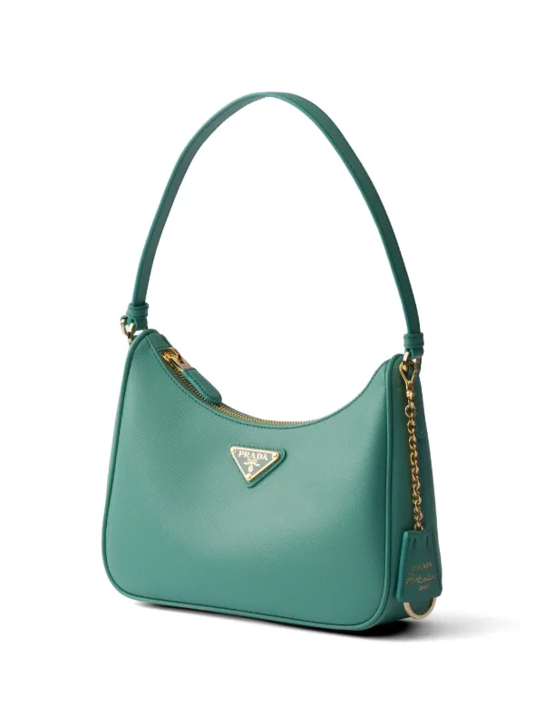 PRADA ナイロン ミニ ハンドバッグ グリーン Prada Re-Edition 2005 Saffiano-leather Mini Bag | Green | FARFETCH