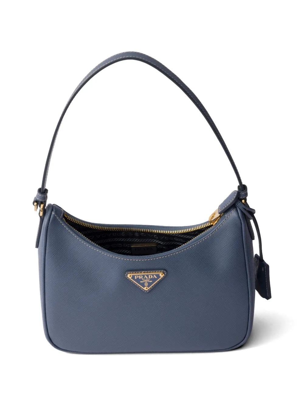 Prada Re-Edition 2005 mini-tas van saffiano leer Blauw