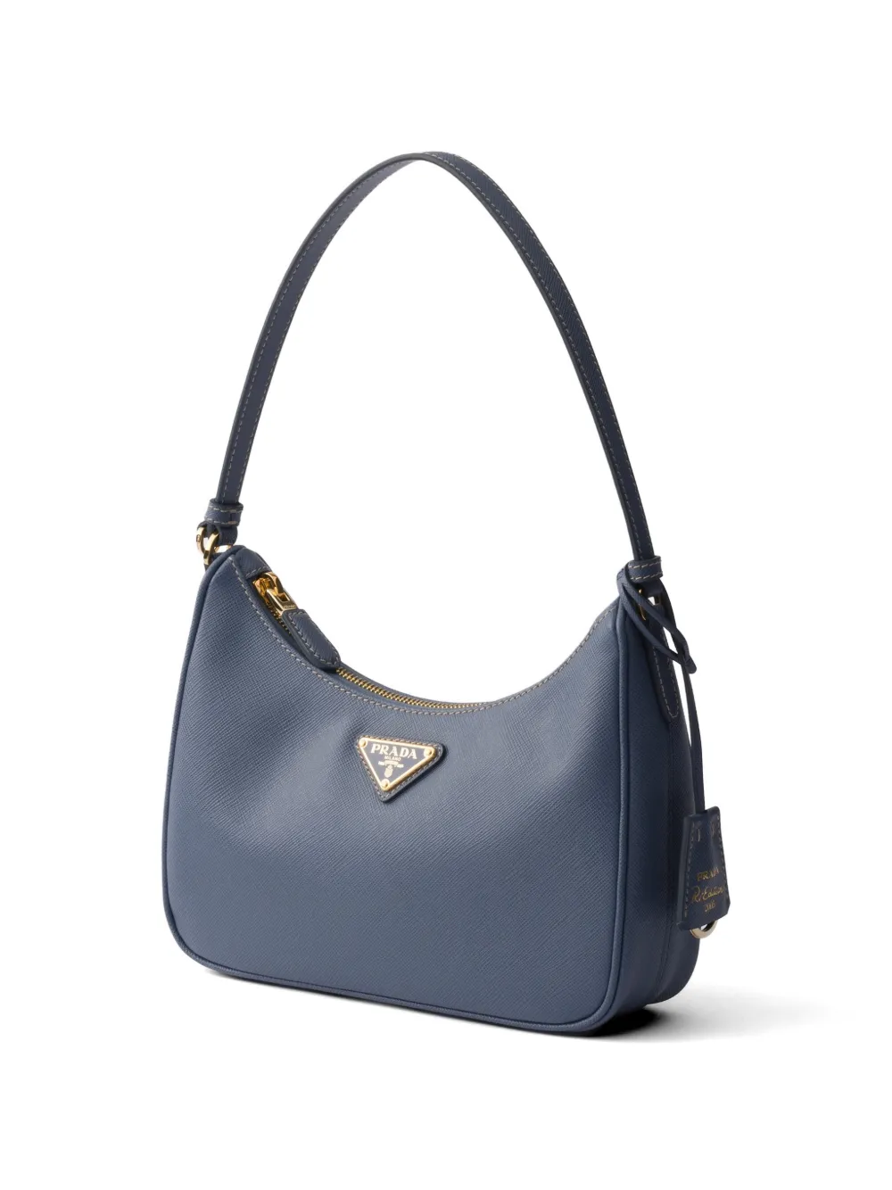 Prada Re-Edition 2005 mini-tas van saffiano leer Blauw