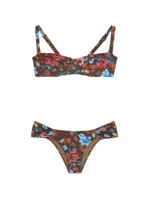 Triya Conjunto de biquíni floral com aro