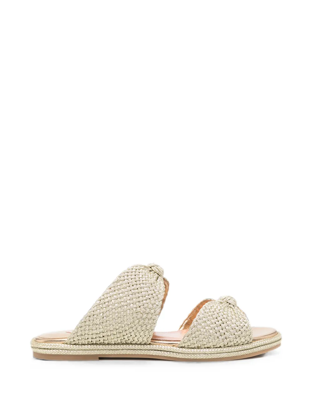 Aquazzura Smile woven espadrille sandals Goud