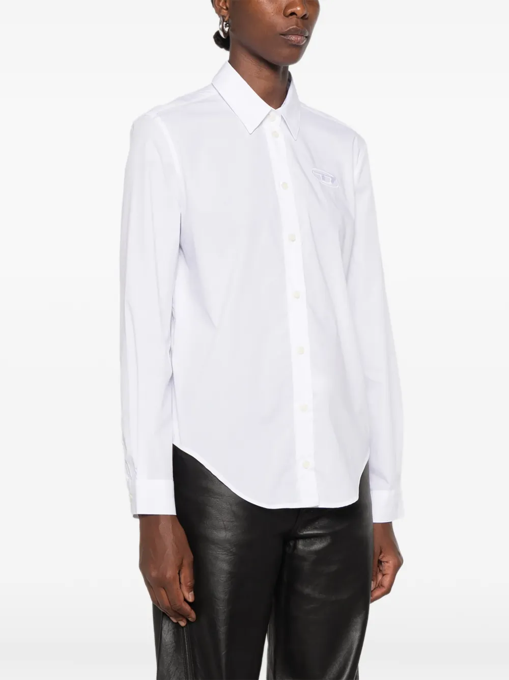 Diesel C-Ronor blouse met borduurwerk Wit