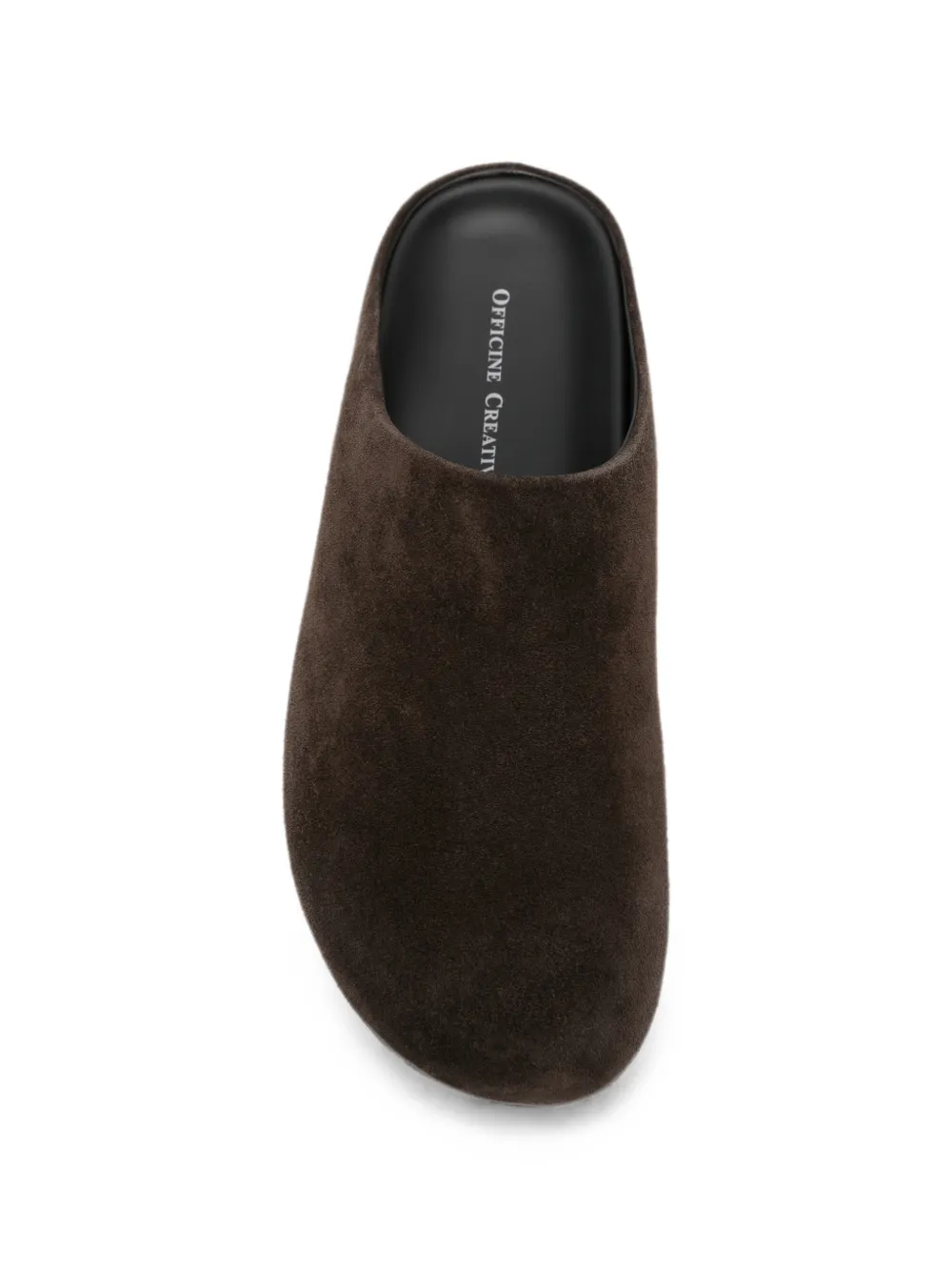 Officine Creative Babouche 101 suède muiltjes Bruin