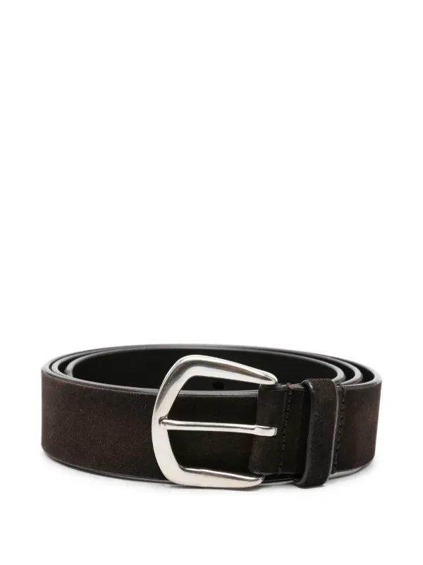 Officine Creative Suede Buckle-fastening Belt in Brown