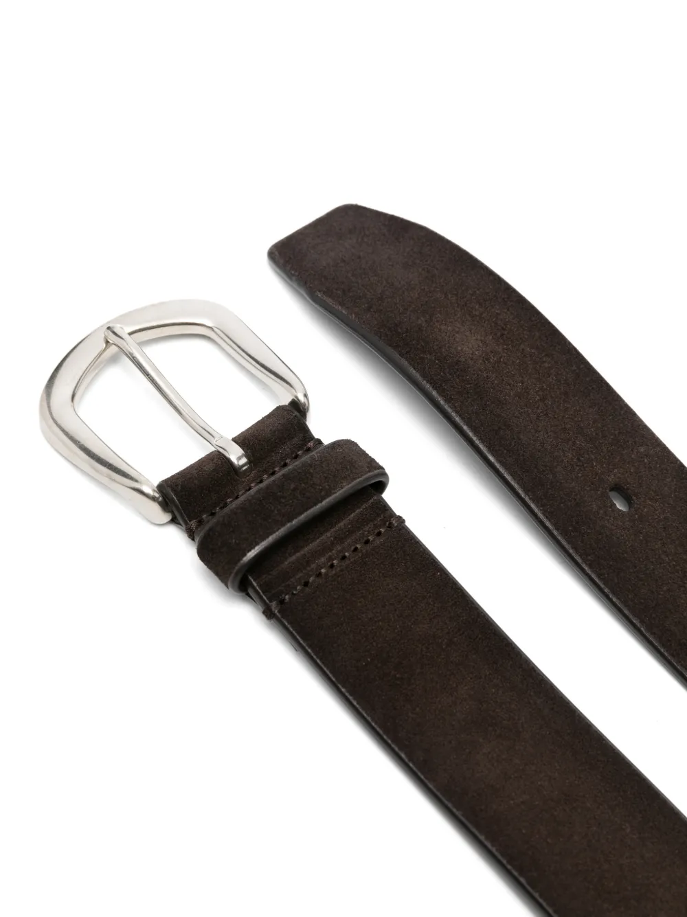 Officine Creative Suede Buckle-fastening Belt in Brown, view 3