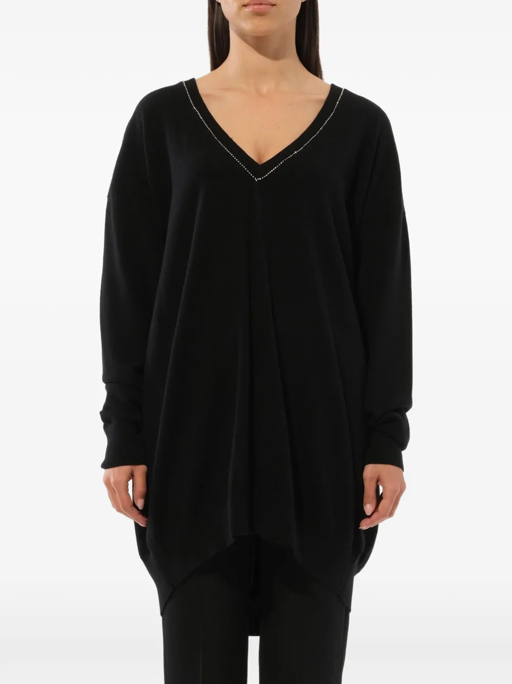 Givenchy embroidered strass-embellished sweater - Nero