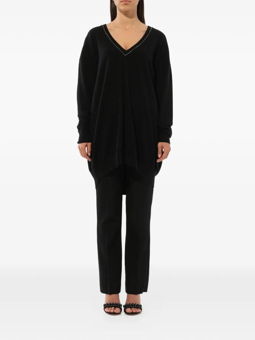  Givenchy Jersey Con Bordado - Negro 