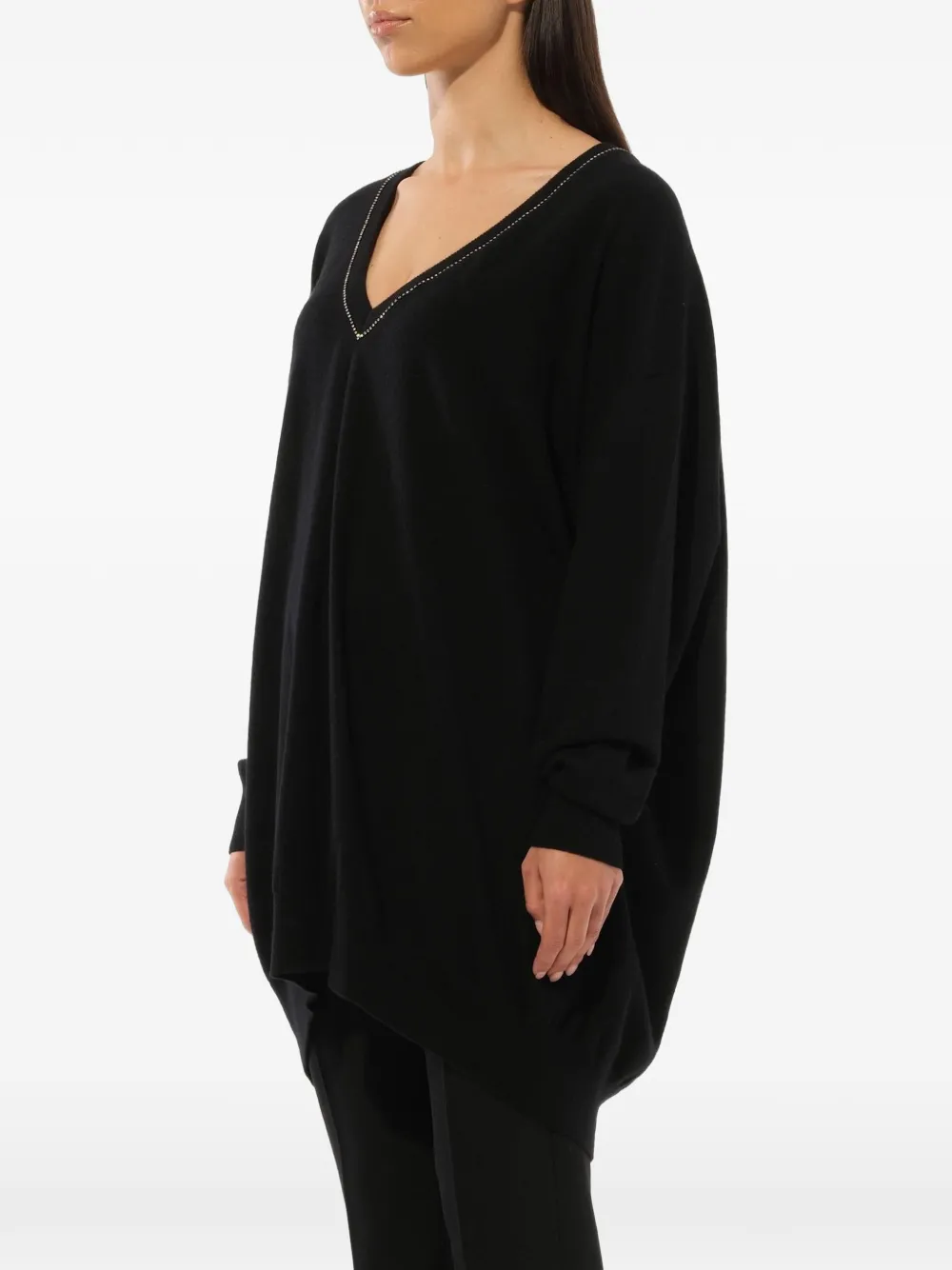  Givenchy Jersey Con Bordado - Negro 