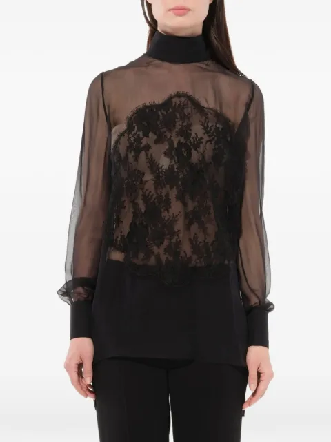 Givenchy Podium lace-panel blouse