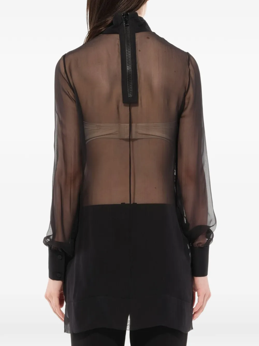 Givenchy Podium blouse met kanten vlak Zwart