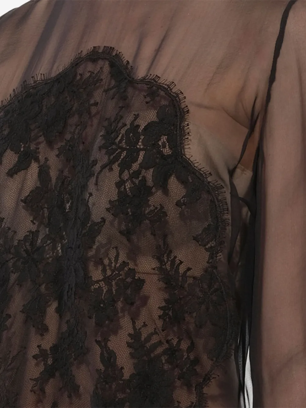 Givenchy Podium blouse met kanten vlak Zwart